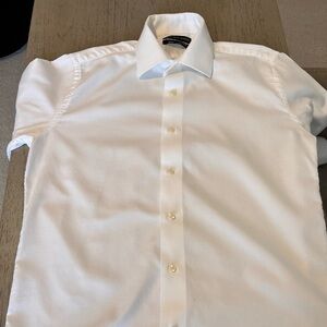 Saks Fifth Avenue Men’s White Dress Shirt Long Sleeve 15.5 Neck / 32-33 Sleeves